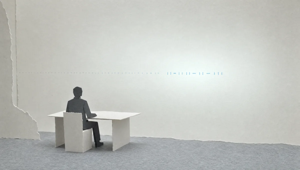 AI-generated interpretive scene inspired by 2001.
